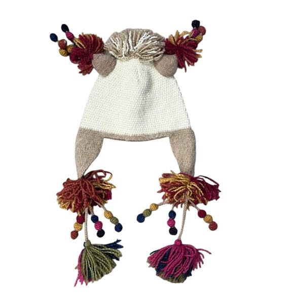 Peruvian Trading Co. Accessories - Peruvian Trading Company Knit Chullo Hat Beanie Tassels Ear Flaps Winter Boho